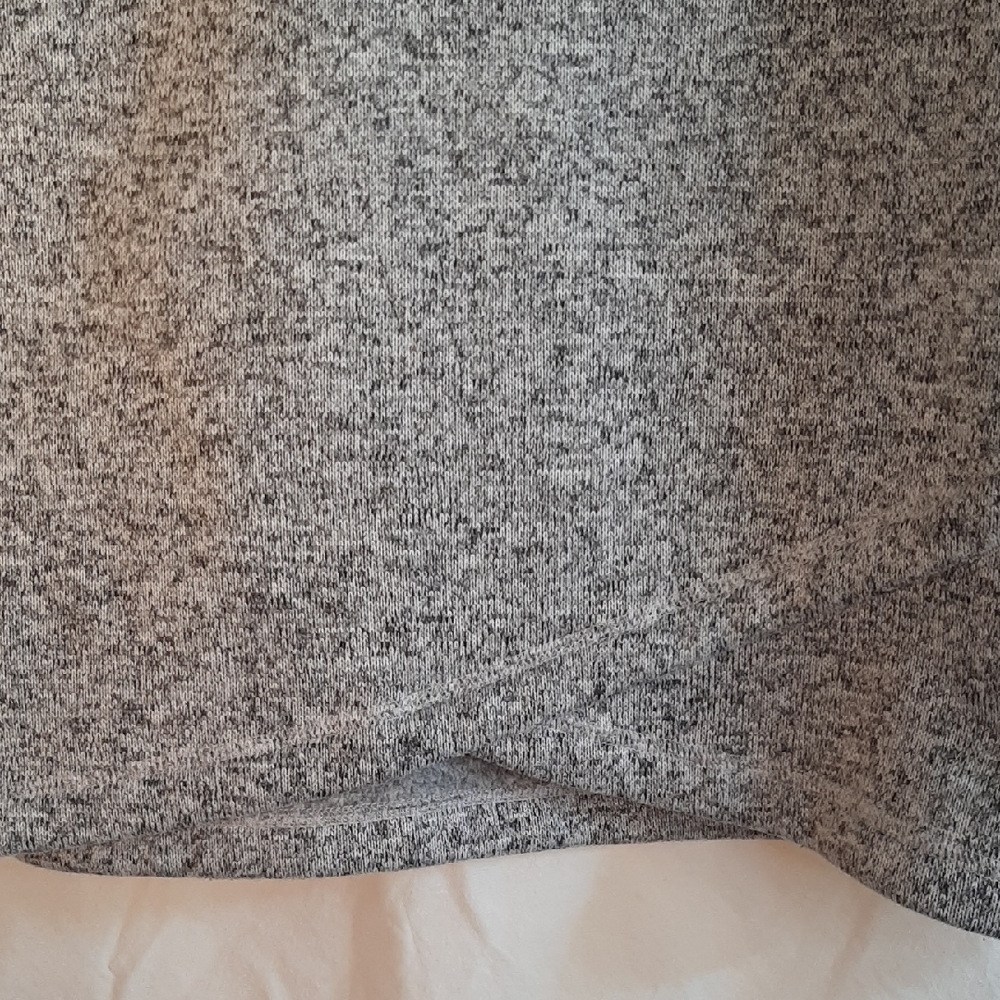 Idealogy White, Dark And Light Grays Cowl Neck Shirt Fleece Lined Women's Sz L - Picture 7 of 14